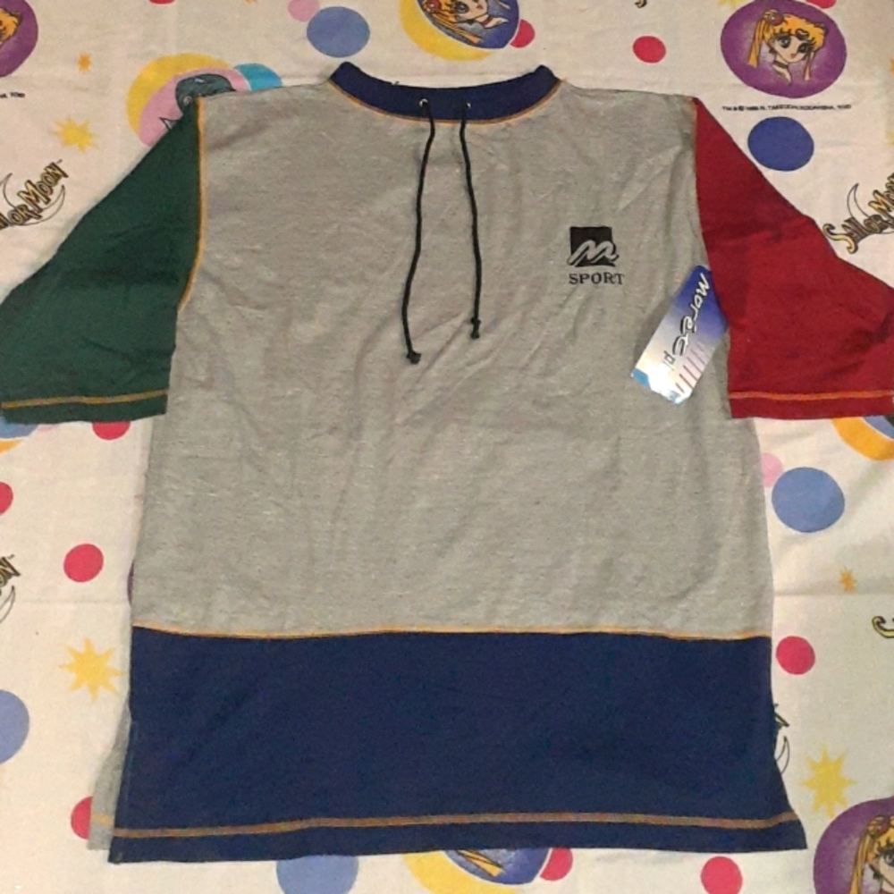 New 80s Jacques Moret 3/4 Sleeve Shirt Vintage Tee